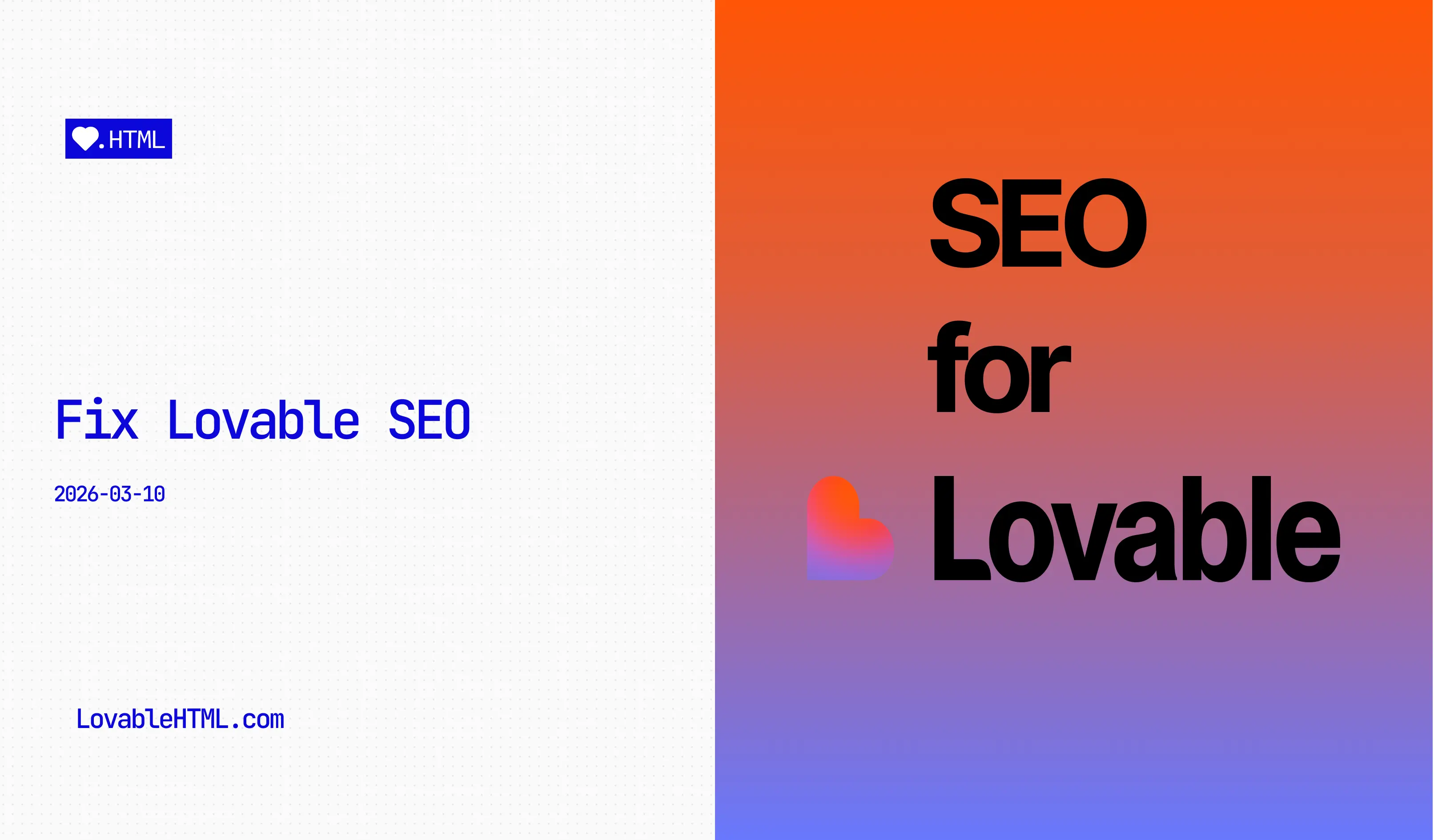 Fix Lovable SEO: The Complete 2026 Guide